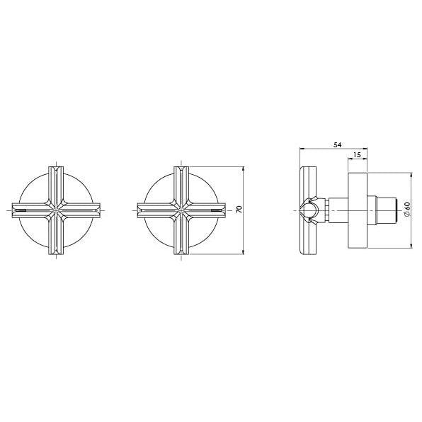 Phoenix Vivid Slimline Plus Wall Top Assemblies - Brushed Nickel - Burdens Plumbing