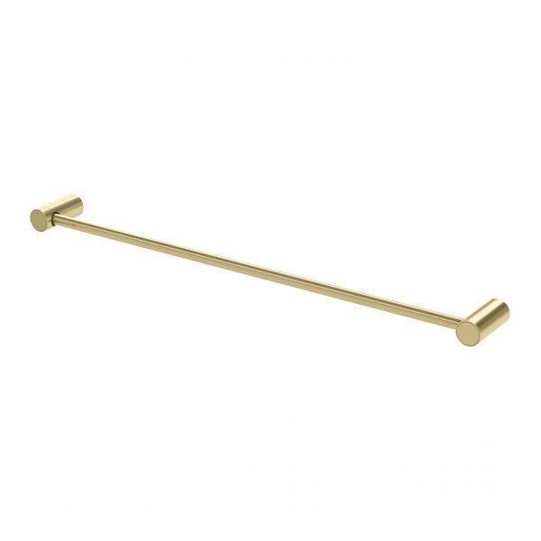 Phoenix Vivid Slimline Single Towel Rail Brushed Gold - Burdens Plumbing