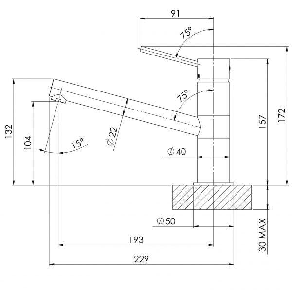 Phoenix Vivid Slimline Sink Mixer - Burdens Plumbing