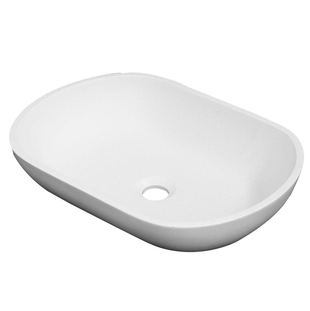 Positano Oval Solid Surface Basin Snow - Burdens Plumbing