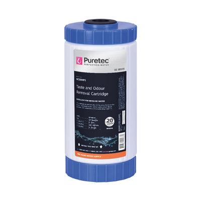 PURETEC GRANULAR CARBON CARTRIDGE MAXI PLUS 10' 20UM GC20MP1 - Burdens Plumbing