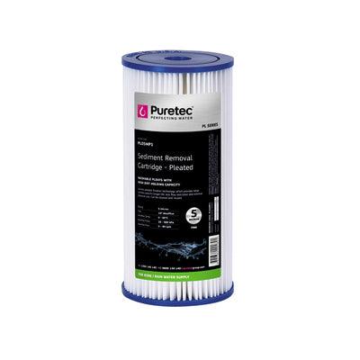 PURETEC PLEATED SEDIMENT MAXI PLUS CARTRIDGE 10' 5UM PL05MP1 - Burdens Plumbing