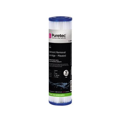 PURETEC PLEATED SEDIMENT STANDARD CARTRIDGE 10' 5UM PL051 - Burdens Plumbing