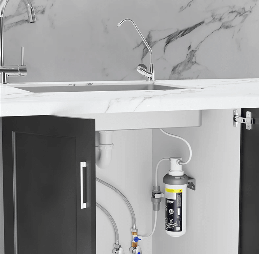 PURETEC QUICK-TWIST Z12 UNDERSINK FILTER WITH LONG REACH LED FAUCET - Burdens Plumbing