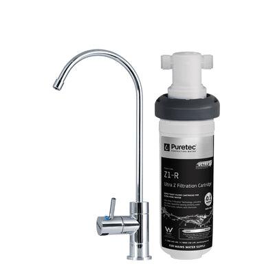 PURETEC QUICK-TWIST Z18 UNDERSINK FILTER WITH HIGH LOOP LED FAUCET - Burdens Plumbing