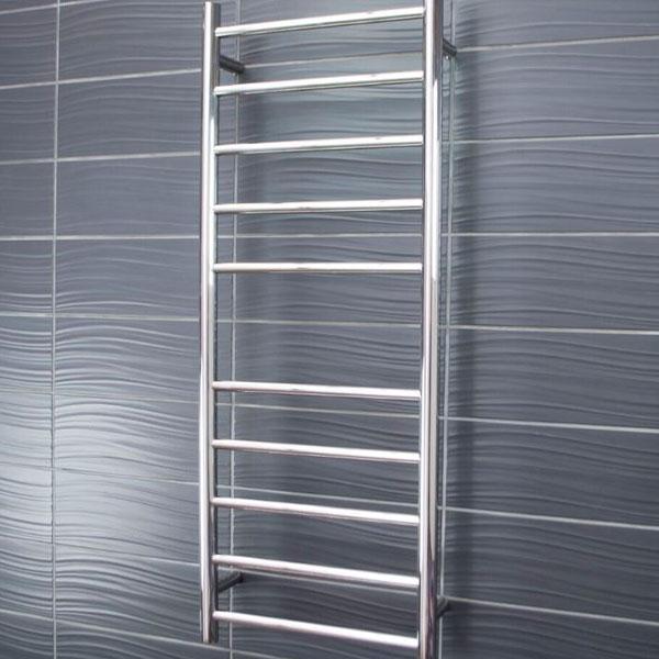Radiant Round 10 Bar Non-Heated Towel Ladder 430 X 1100 Polished - Burdens Plumbing