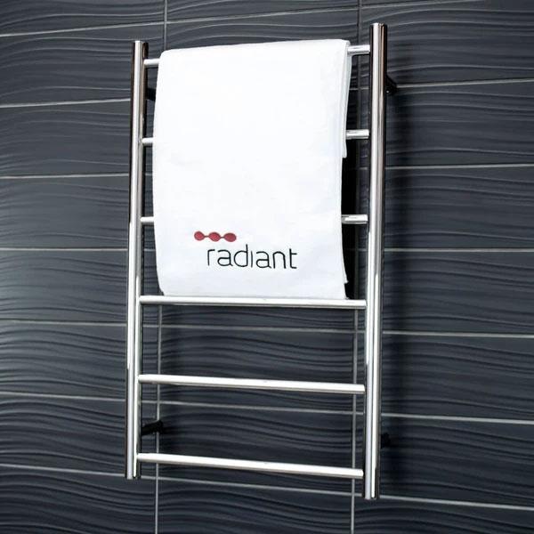Radiant Round 6 Bar Non Heated Rail Polished Stainless Steel - Burdens Plumbing