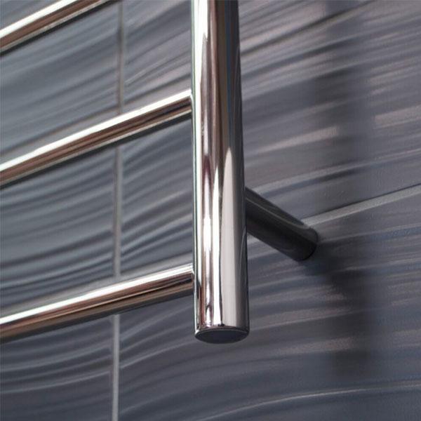 Radiant Round 7 Bar Non-Heated Rail 600mmx1130mm Polished Stainless Steel - Burdens Plumbing