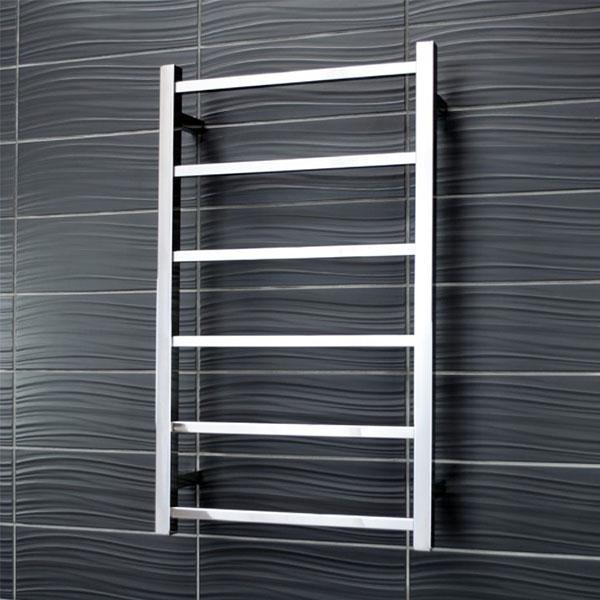 Radiant Square 6 Bar Non-Heated Rail 500mmx830mm Polished Stainless Steel - Burdens Plumbing