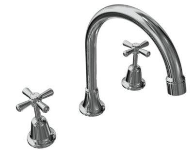 RAM DORSET FORWARD SINK SET G'NECK SPT CHROME - Burdens Plumbing