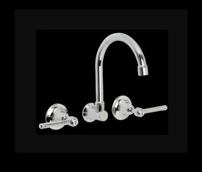 RAM DORSET WALL SINK SET CHROME LEVER CERAMIC DISC - Burdens Plumbing