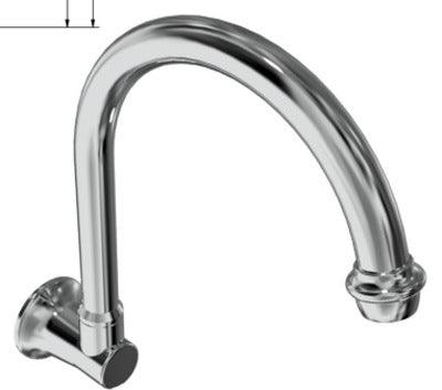 RAM MERINO HOB SINK G'NECK SPOUT 175MM CHROME WHITE - Burdens Plumbing