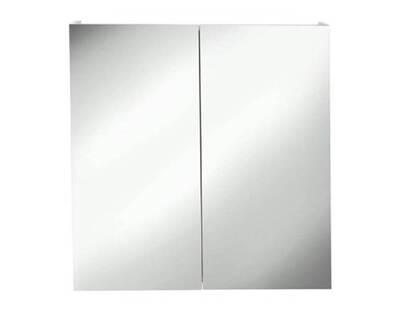 Rf 750mm Mirrored Shaving Cabinet 2 Door White Satin - Burdens Plumbing