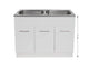 RF TIMBER LAUNDRY UNIT DOUBLE BOWL 45LTR 1160WX500DX88OH - Burdens Plumbing