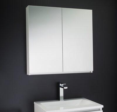 Rifco Platinum Mirrored Cabinet 750 Gloss White - Burdens Plumbing