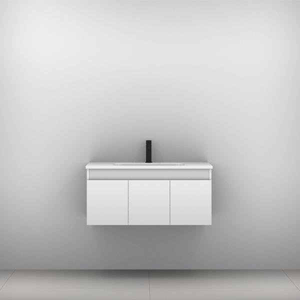 ROCKFORD VANITY 1500MM SINGLE BOWL HAVEN TOP WALL HUNG(TIMBERLN P#:RD151HW) - Burdens Plumbing