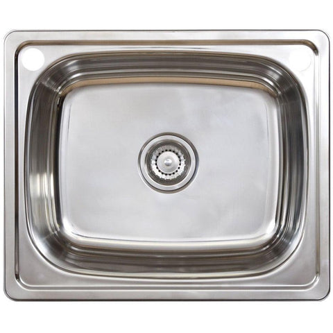 Seima Acero 007 Classic 45 Litre Laundry Sink 2 Tap Holes No Overflow - Burdens Plumbing