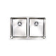 SEIMA KUBIC DOUBLE BOWL SINK INC BASKET WASTE S/STEEL - Burdens Plumbing