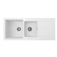 SEIMA OROS 1160 ARQSTONE SINK 1 BOWL WHITE 0 TAPHOLE 1160X500X210MM - Burdens Plumbing