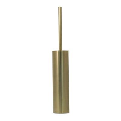 STREAMLINE ARCISAN ROUND WALL/FLOOR TOILET BRUSH HOLDER BRUSHED BRASS PVD - Burdens Plumbing