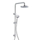 Streamline Axus Shower Column With Slide Rail & H/Shower Bottom Diverter Matte Black - Burdens Plumbing