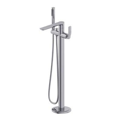 Streamline Synergii Free Standing Bath Mixer With Handshower Brushed Brass - Burdens Plumbing