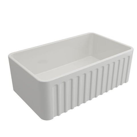 T&H NOVI 76 X 46 FIRECLAY BUTLER SINK MATTE WHITE NO753FS-MW - Burdens Plumbing