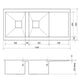 Tetra Pro S/S Sink 2B-1D 1160X500 Ld By Seima(Seima P#:Sks-T1160-Ld) - Burdens Plumbing