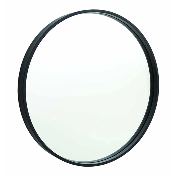 Thermogroup Ablaze Round Black Frame Mirror - Burdens Plumbing