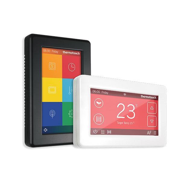 THERMOTOUCH 4.3DC DUAL THERMOSTAT 16A + 5A MAX LOAD - WHITE(THERMOGRP P#:5245) - Burdens Plumbing