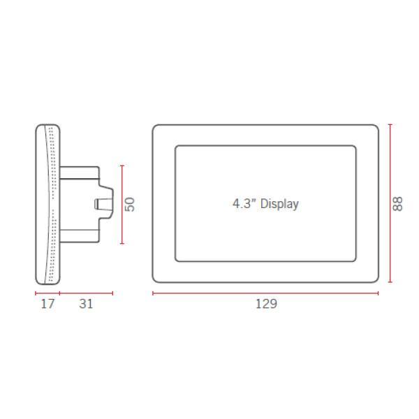 THERMOTOUCH 4.3DC DUAL THERMOSTAT 16A + 5A MAX LOAD - WHITE(THERMOGRP P#:5245) - Burdens Plumbing