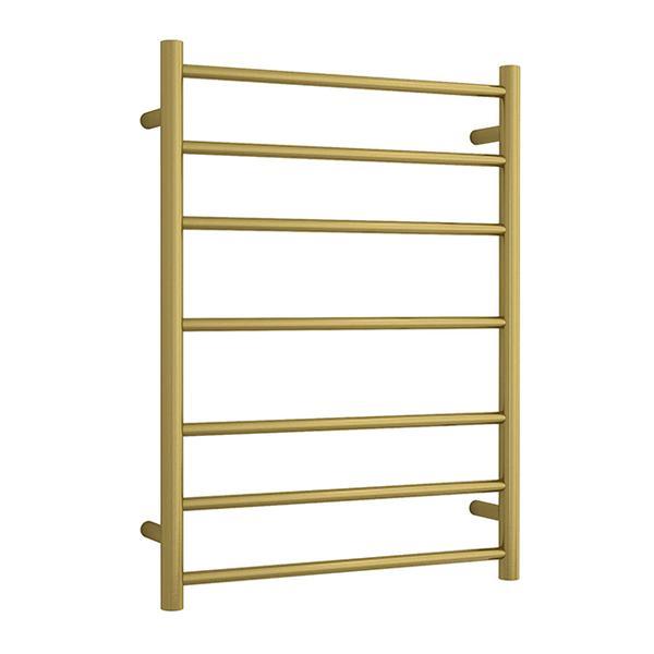 Thermogroup 7 Bar Thermorail Heated Towel Ladder Brushed Gold 600mm - Burdens Plumbing