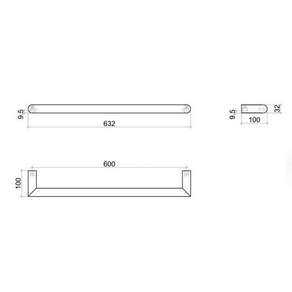 Thermogroup 12V Single Heated Towel Rail 632mm - Burdens Plumbing