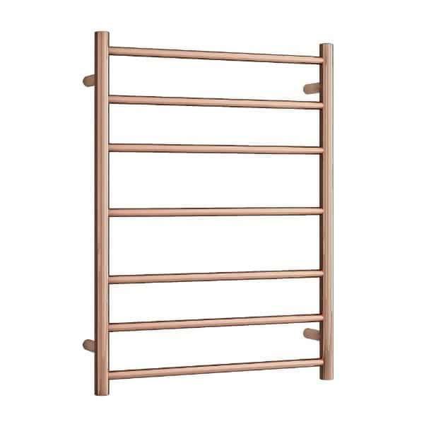 Thermogroup 7 Bar Heated Towel Rail Polished Rose Gold - Burdens Plumbing