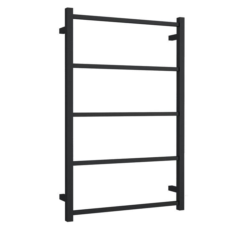 Thermorail Non Heated Square 5 Bar Ladder 650X1000 - Black - Burdens Plumbing