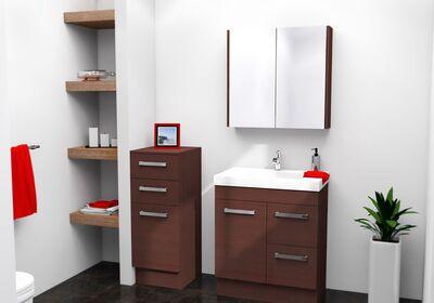 TIMBERLINE BARGO 750 FLOOR VANITY REGAL TOP WOODGRAIN - Burdens Plumbing