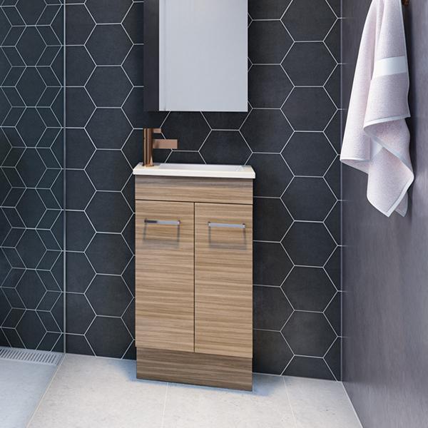 Timberline Ensuite Floor Standing Vanity With Acrylic Top - Burdens Plumbing