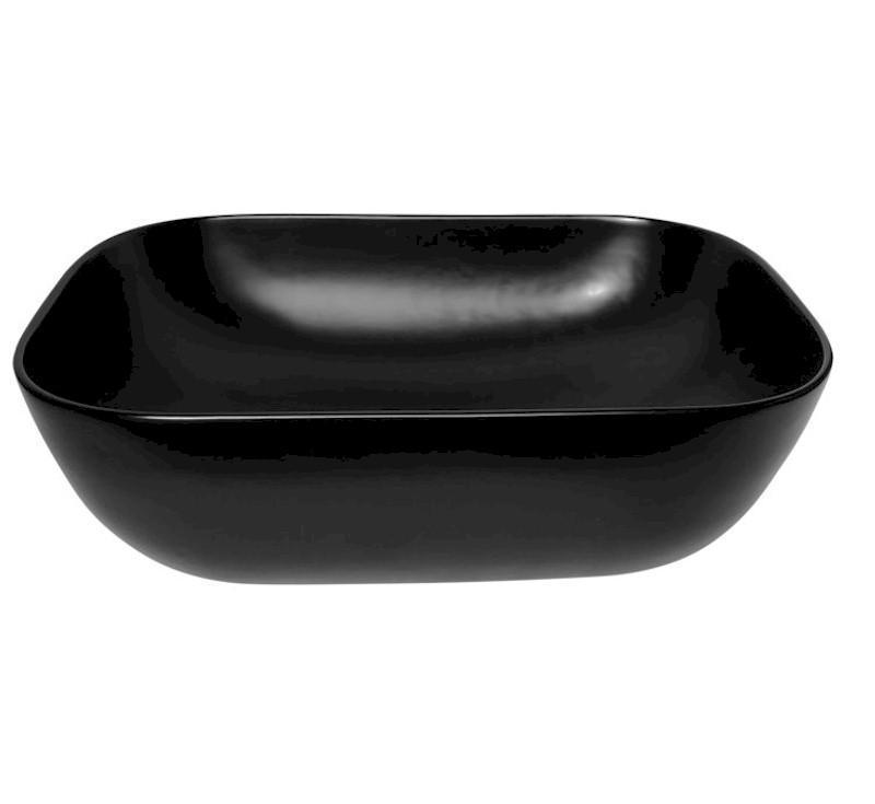 Urbino 460 Slim Basin Matt Black - Burdens Plumbing