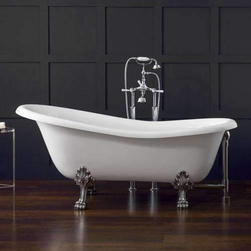 V+A Roxburgh Freestanding Bath Polished Chrome Lions Paw Feet - Burdens Plumbing