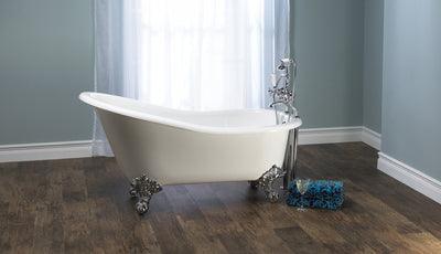 V+A SHROPSHIRE FREESTANDING BATH POLISHED CHROME BALL & CLAW FEET - Burdens Plumbing