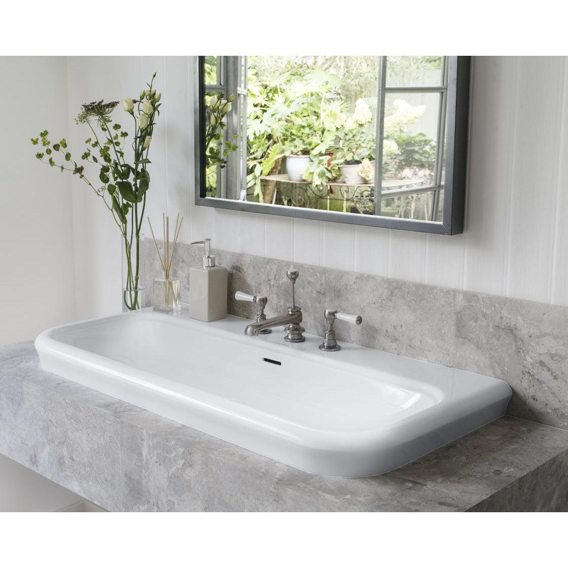 Victoria+Albert - Lario 100 Solo - Recessed Basin - White - Burdens Plumbing