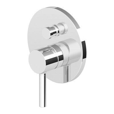 ZUCCHETTI PAN SHOWER/BATH MIXER C/W DIVERTOR RND PLATE CHROME ZP6127+R99684 - Burdens Plumbing